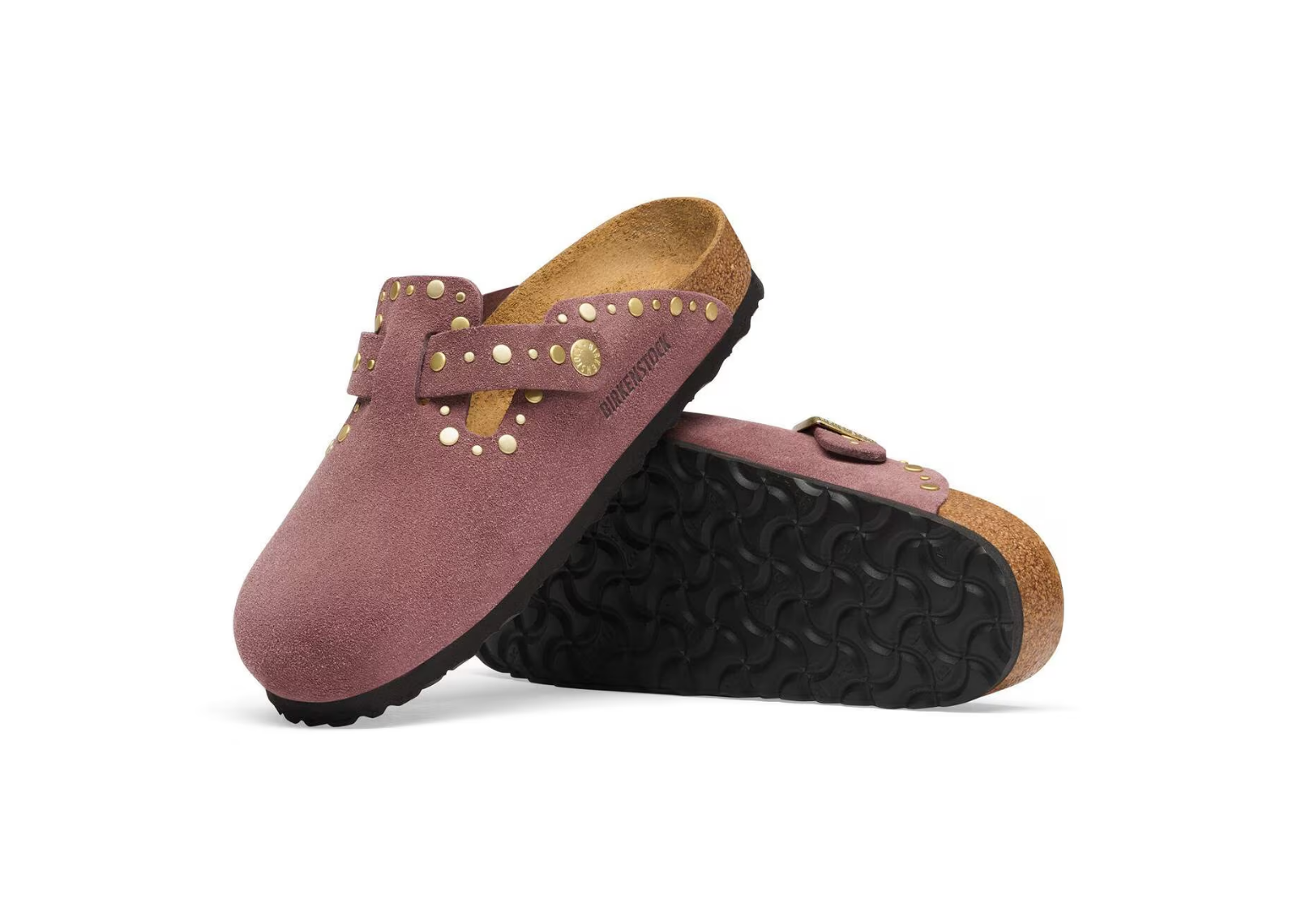 birkenstock boston rivet suede pepper 4 1