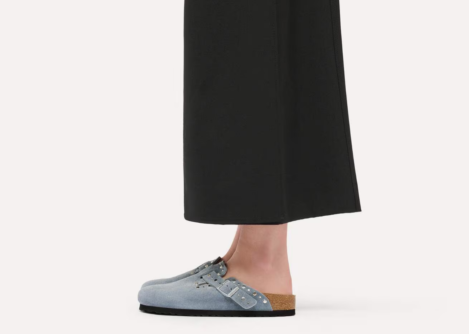birkenstock boston rivet suede stone blue 5 1