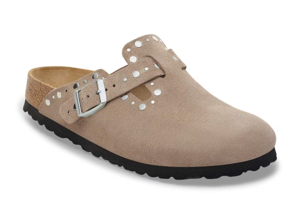 Birkenstock Boston Rivet Suede Taupe - 1030437 | Sneaker Baker