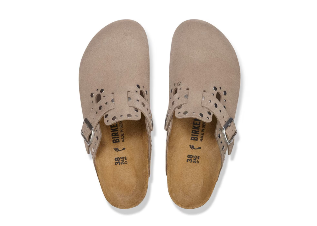 Birkenstock Boston Rivet Suede Taupe - 1030437 | Sneaker Baker