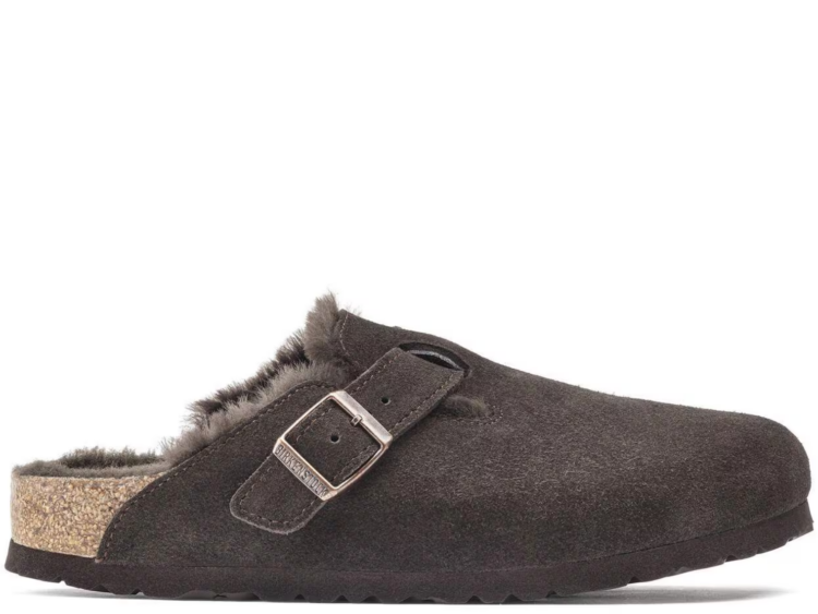 birkenstock boston shearling suede mocca 1 1