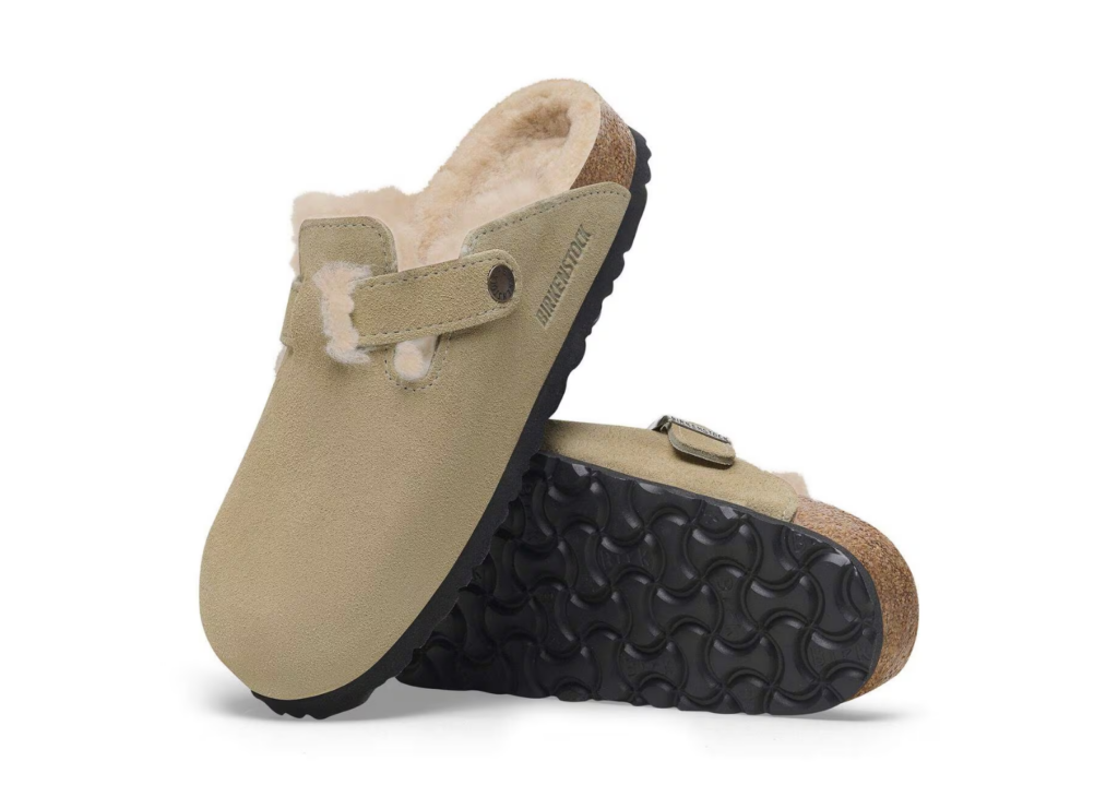Birkenstock Boston Shearling Suede Taupe - 1028289/1028299