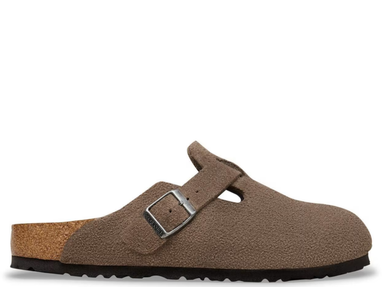 Birkenstock Boston Soft Footbed Suede Concrete Gray