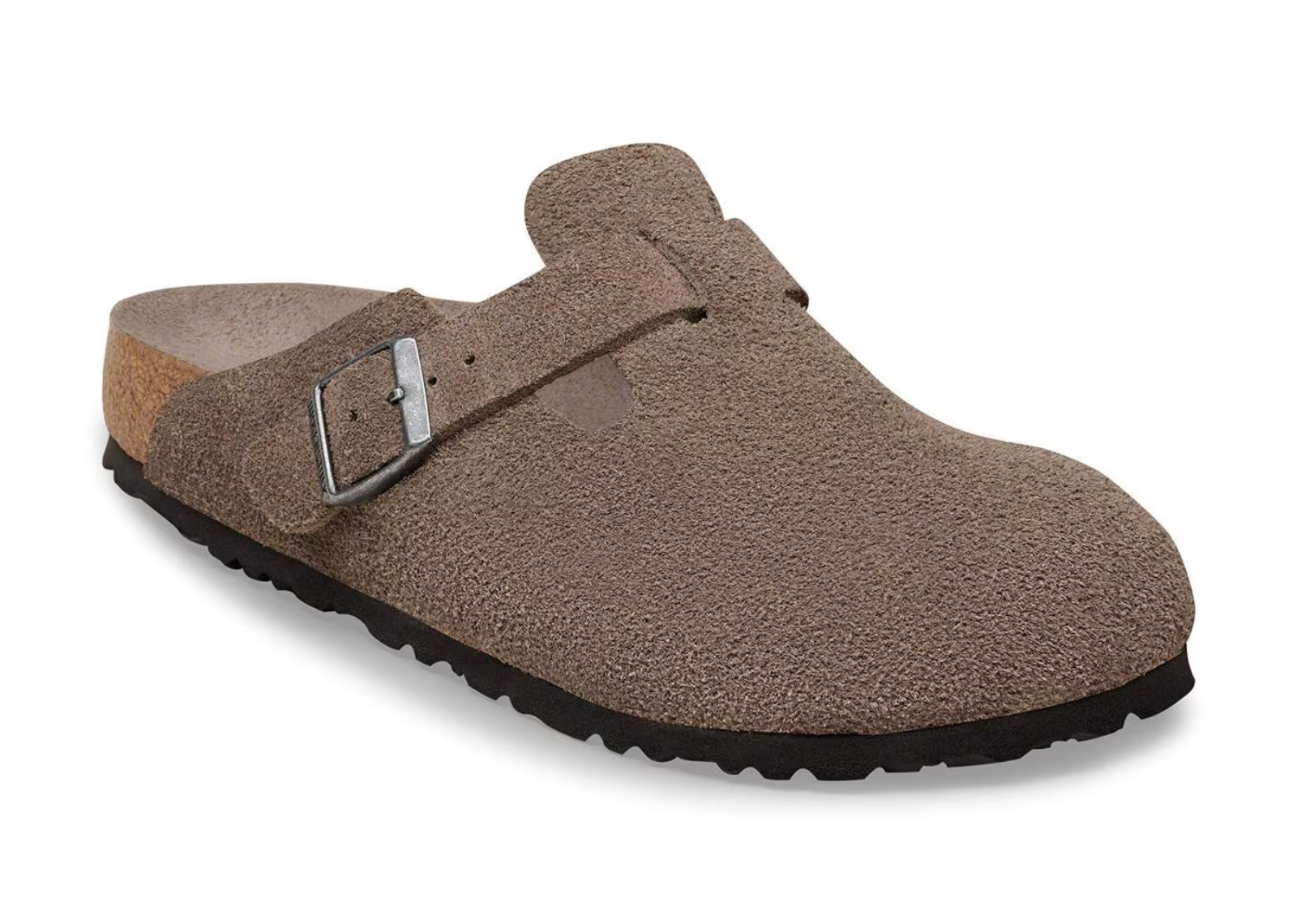birkenstock boston soft footbed suede concrete gray 2 1