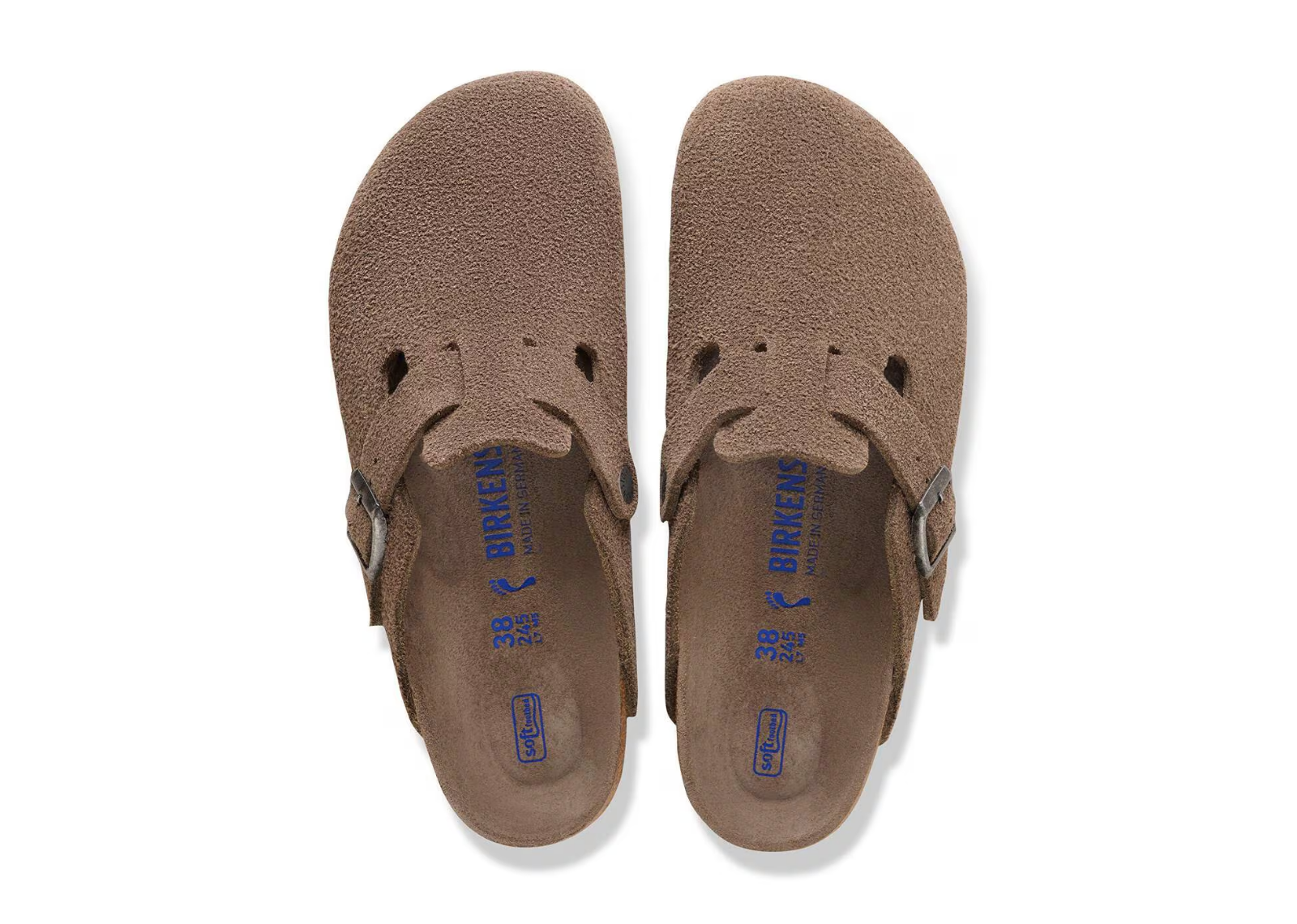 birkenstock boston soft footbed suede concrete gray 3 1