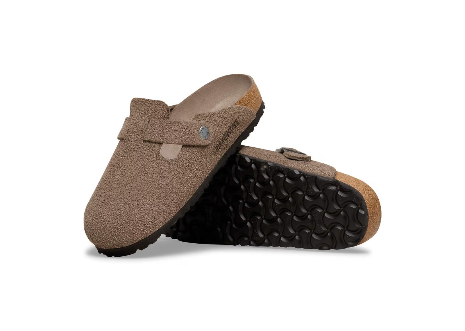 birkenstock boston soft footbed suede concrete gray 4 1