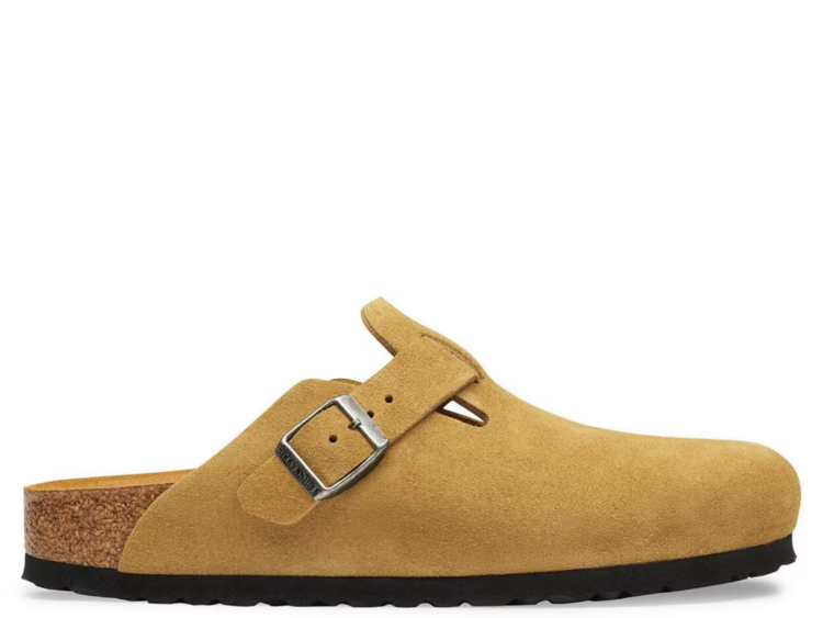 Birkenstock Boston Soft Footbed Suede Cork Brown