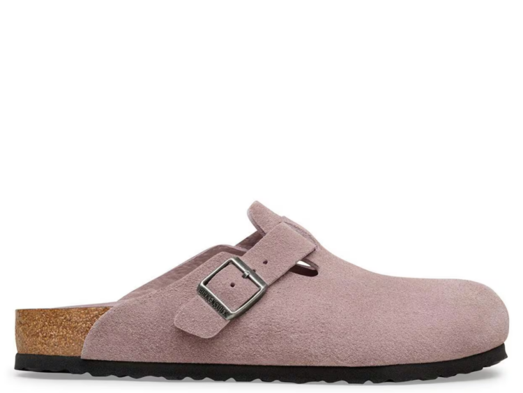 Birkenstock Boston Soft Footbed Suede Faded Purple Tonal FB