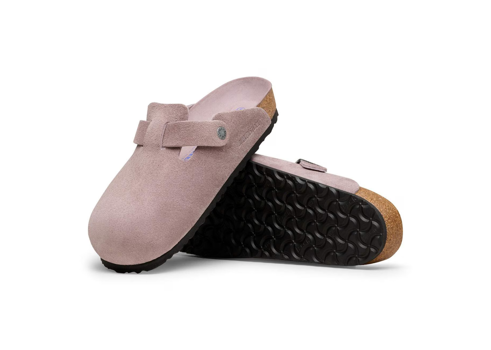 birkenstock boston soft footbed suede faded purple tonal fb 4 1