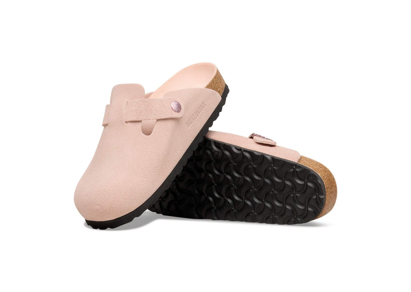 birkenstock boston soft footbed suede light rose 4 1
