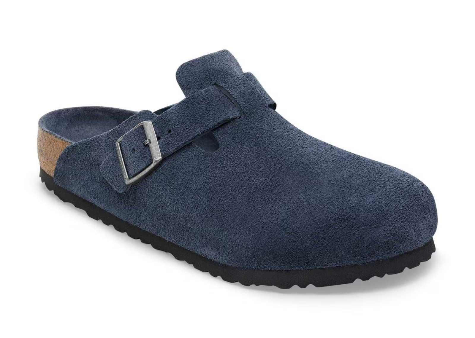 birkenstock boston soft footbed suede new navy tonal 2 1