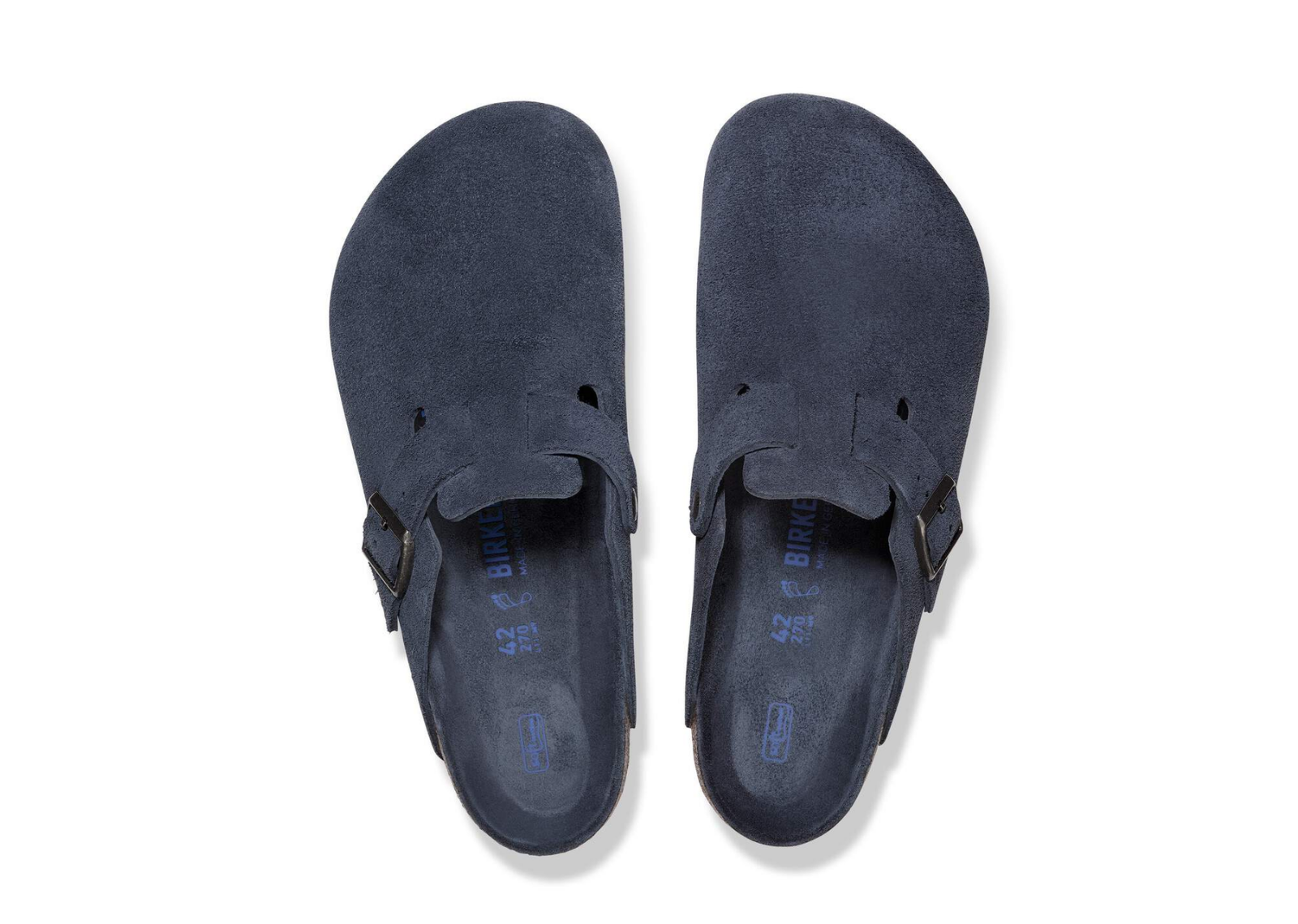 birkenstock boston soft footbed suede new navy tonal 3 1
