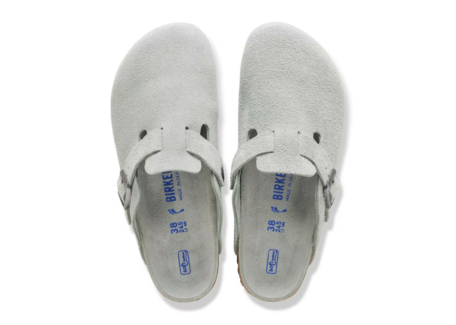 birkenstock boston soft footbed suede pure sage tonal fb 3 1