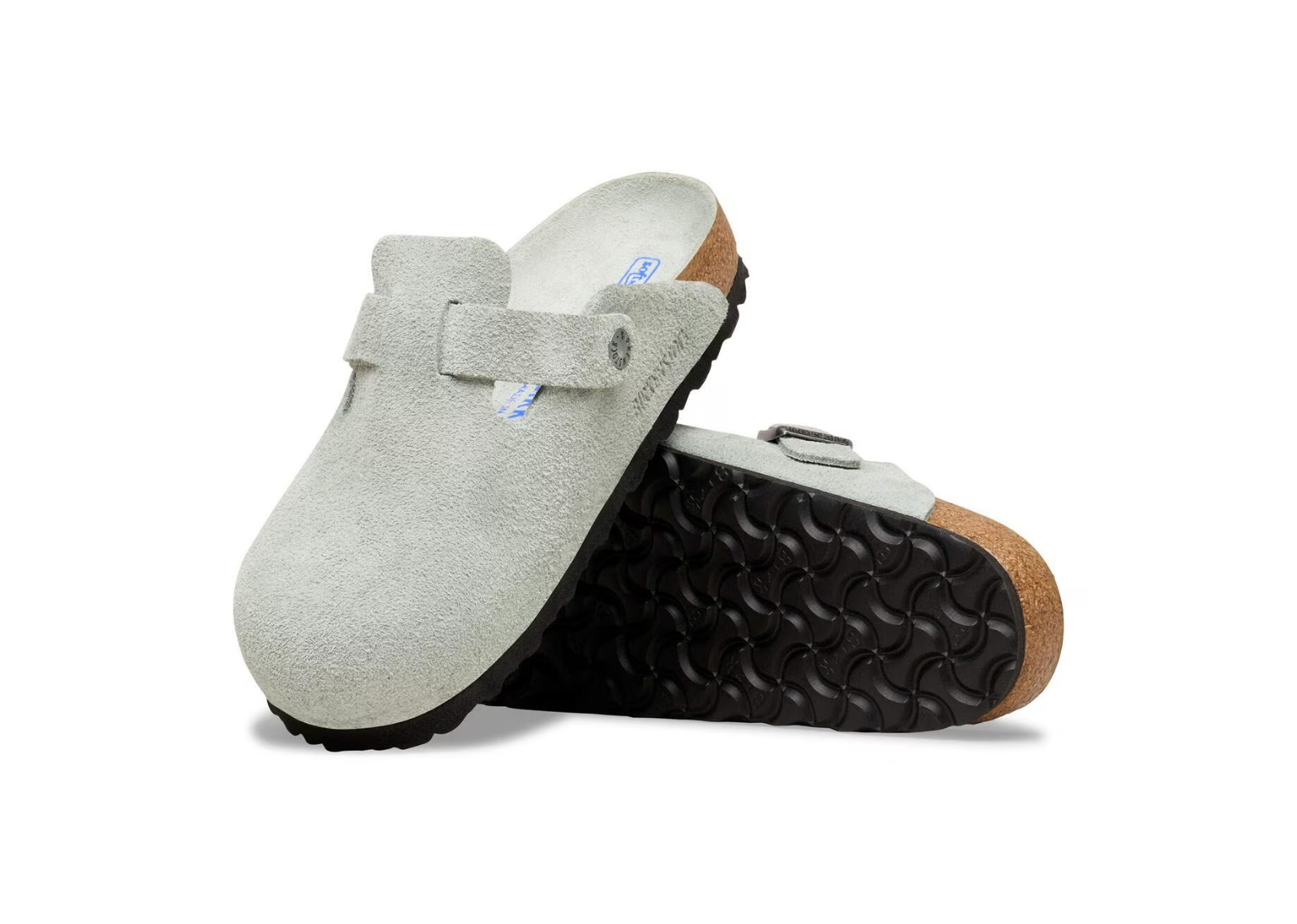 birkenstock boston soft footbed suede pure sage tonal fb 4 1