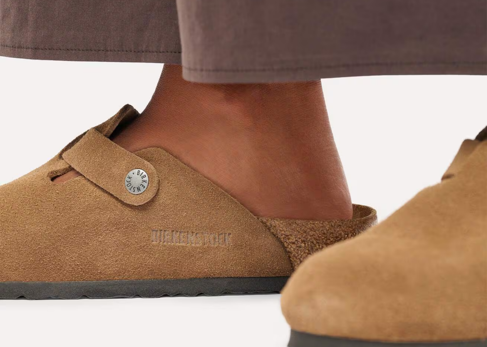 birkenstock boston suede dark tea 5 1