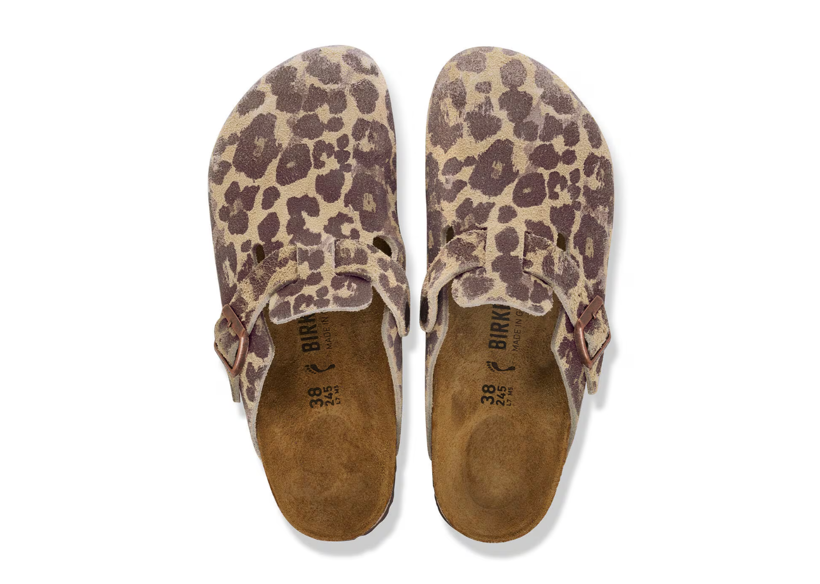 birkenstock boston suede print syn leo sandcastle 3 1