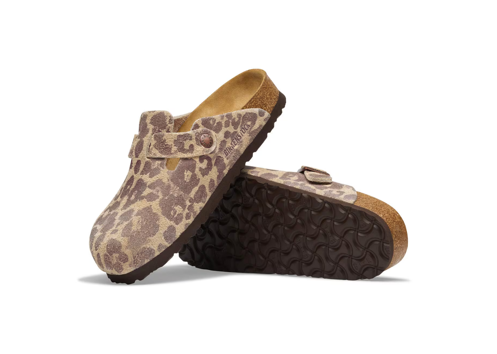 birkenstock boston suede print syn leo sandcastle 4 1