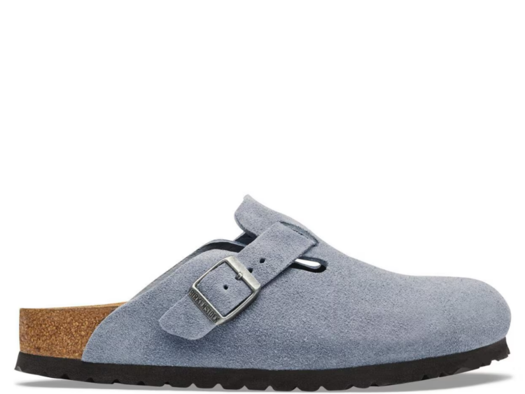 birkenstock boston suede stone blue 1 1