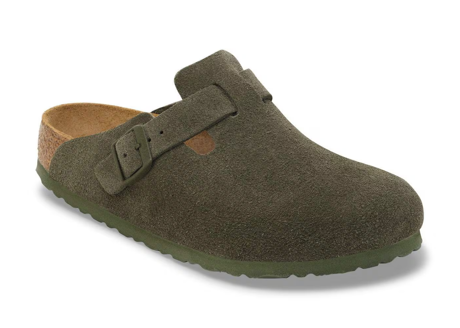 birkenstock boston suede thyme 2 1