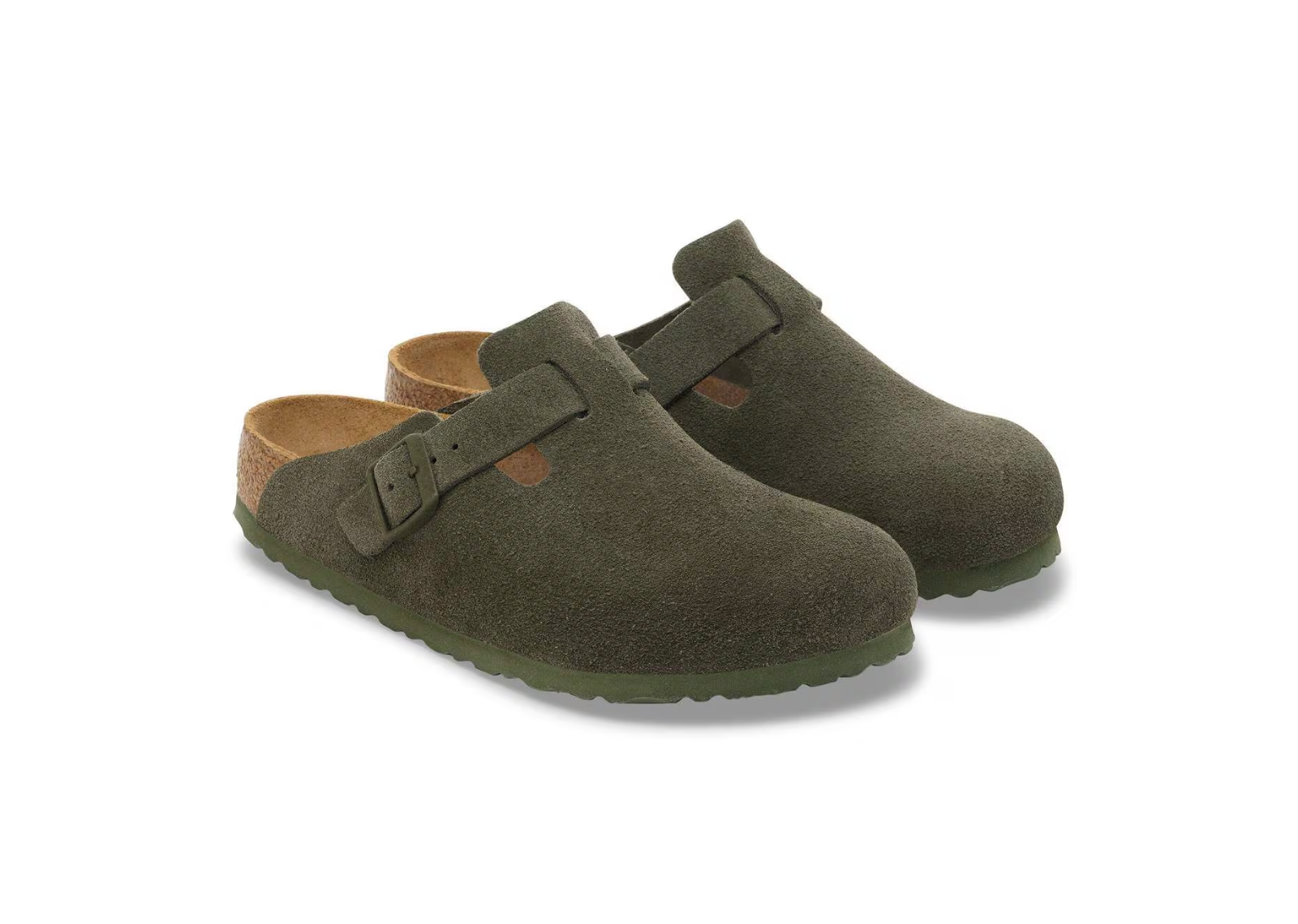birkenstock boston suede thyme 4 1