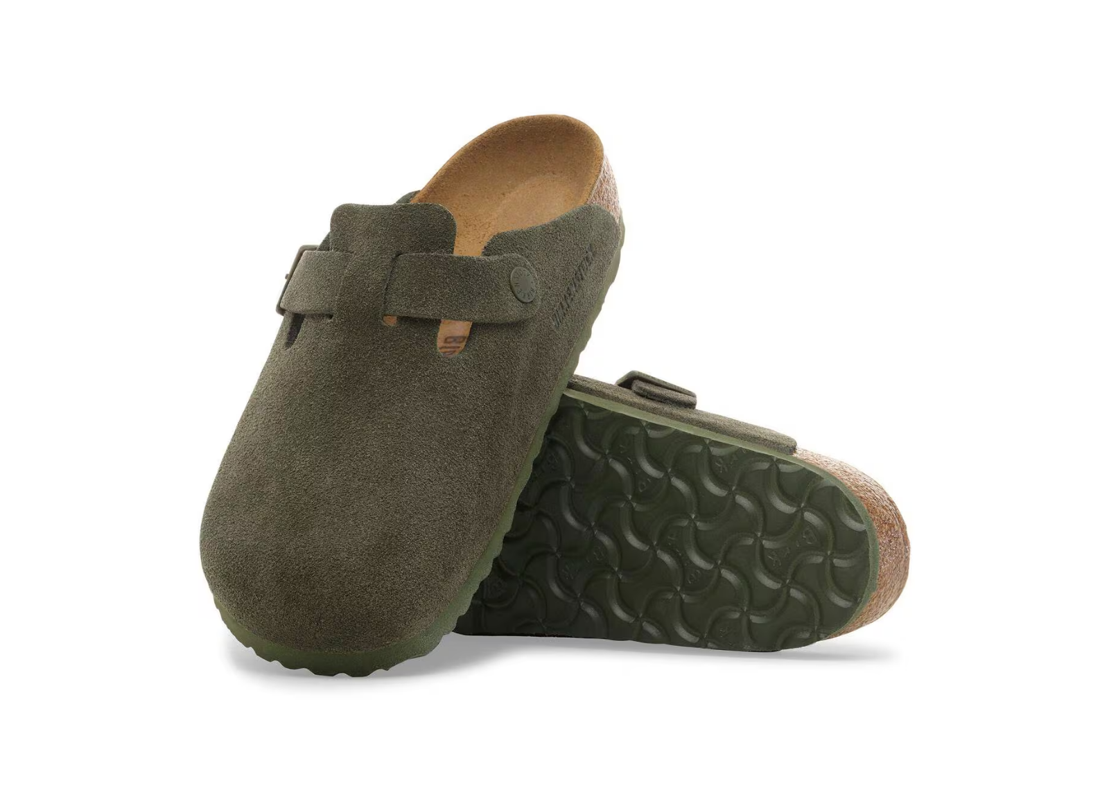 birkenstock boston suede thyme 5 1