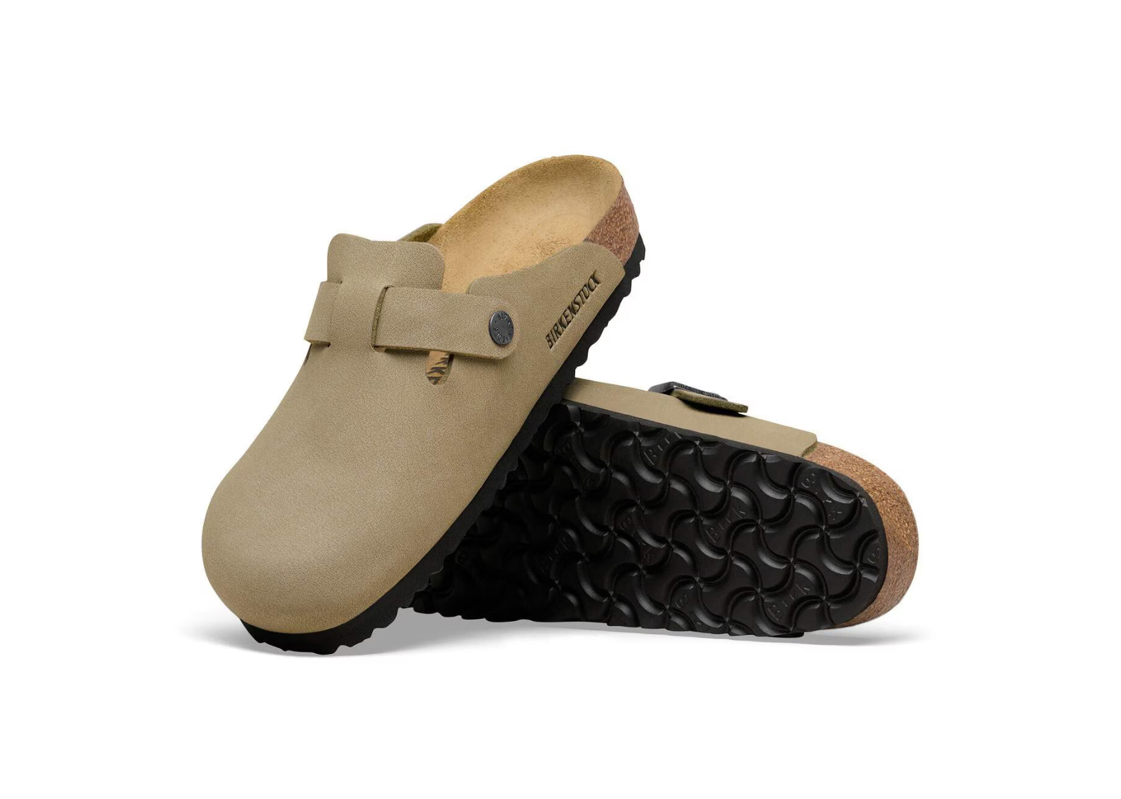 birkenstock boston tex birko flor nubuck faded khaki 4 1