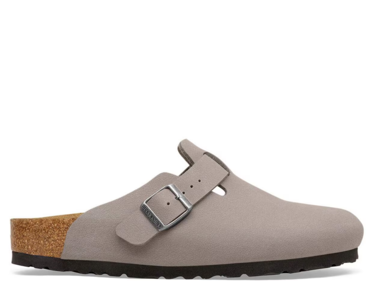 Birkenstock Boston TEX Birko-Flor Nubuck Gray Taupe