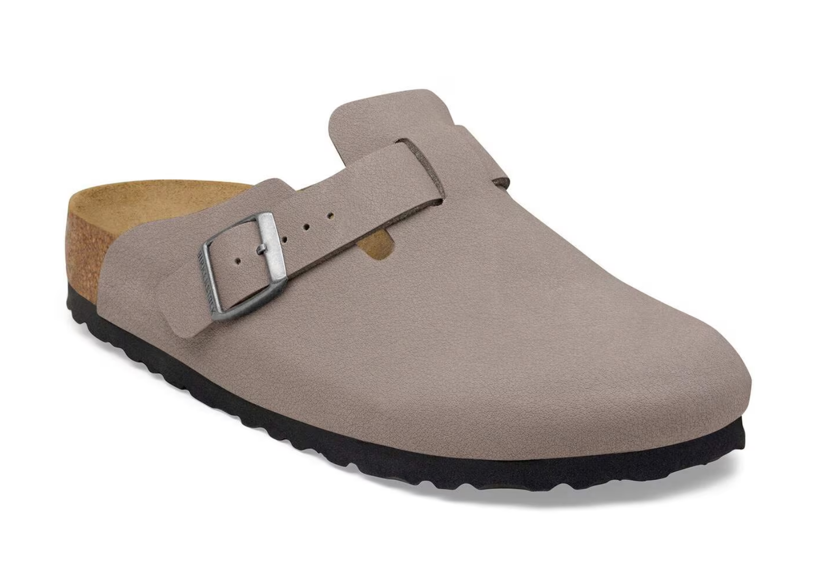 birkenstock boston tex birko flor nubuck gray taupe 2 1