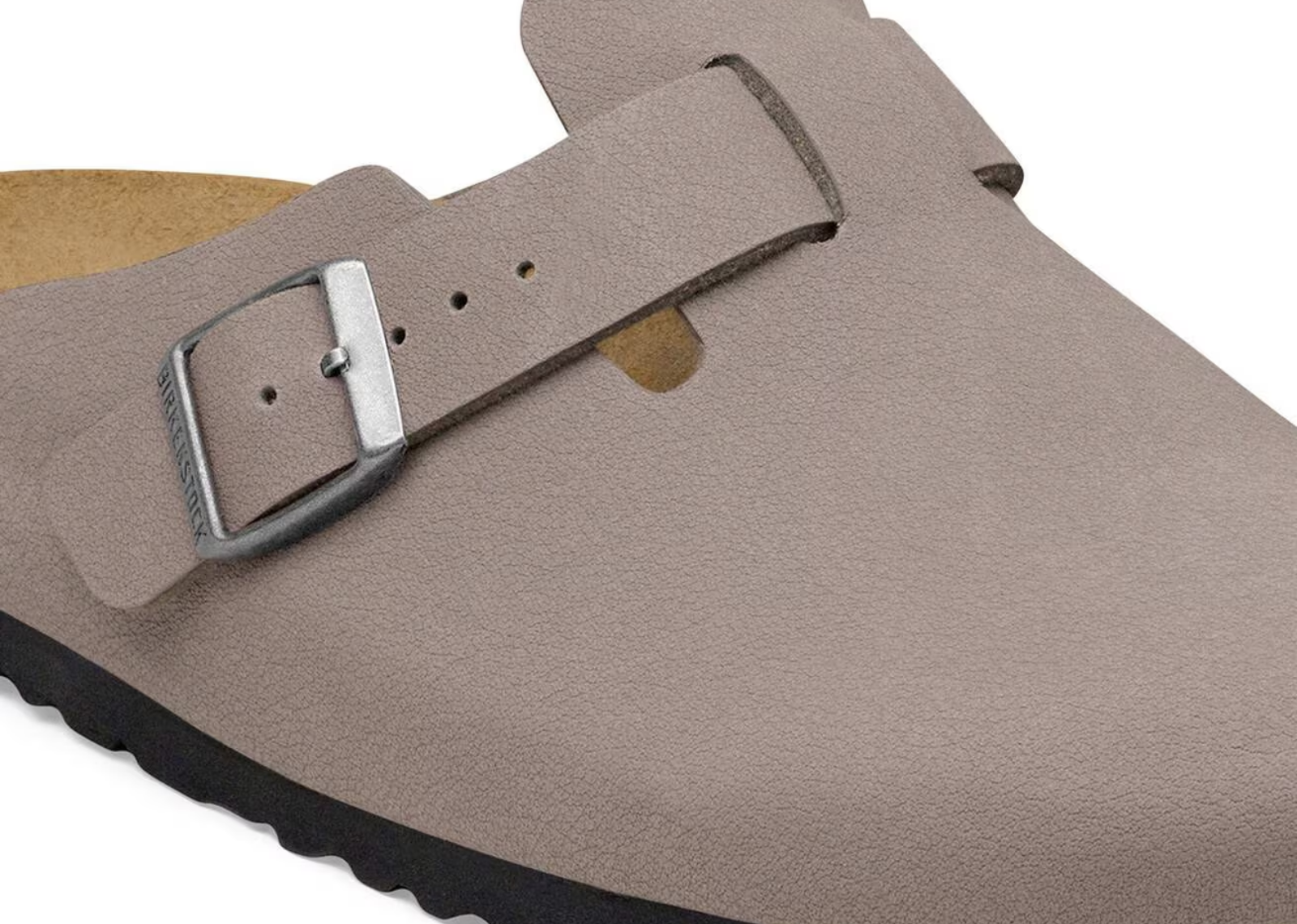 birkenstock boston tex birko flor nubuck gray taupe 5 1
