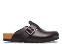 Birkenstock Boston Wire Buckle Natural Leather Vintage Wood Black