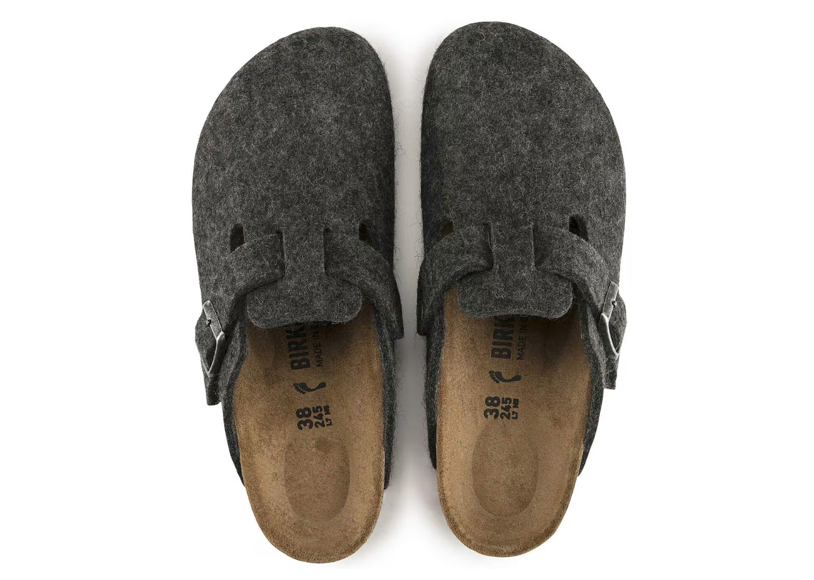 birkenstock boston wool anthracite 3 1