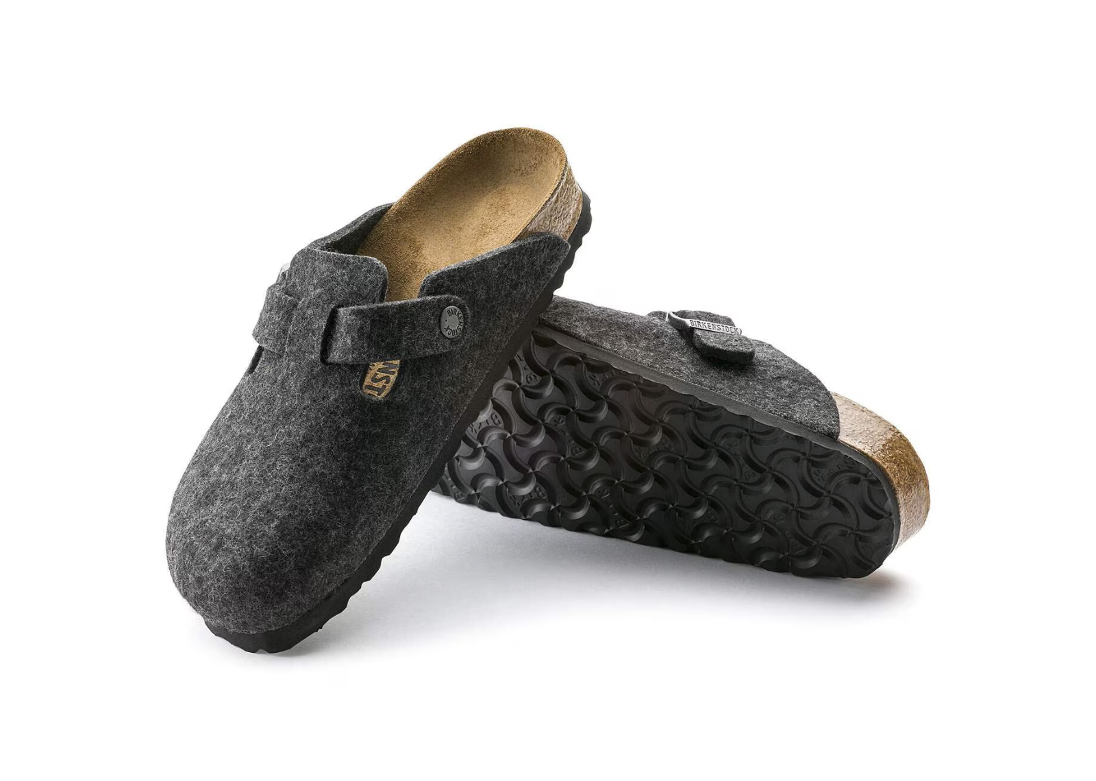 birkenstock boston wool anthracite 4 1