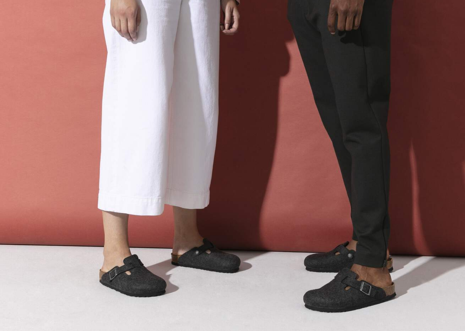 birkenstock boston wool anthracite 5 1