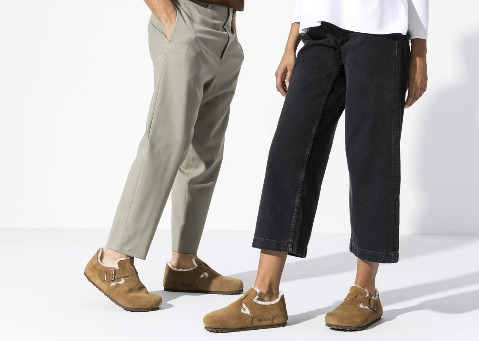birkenstock london shearling suede dark tea 5 1