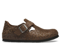 Birkenstock London Single Strap Natural Leather Embossed Carafe