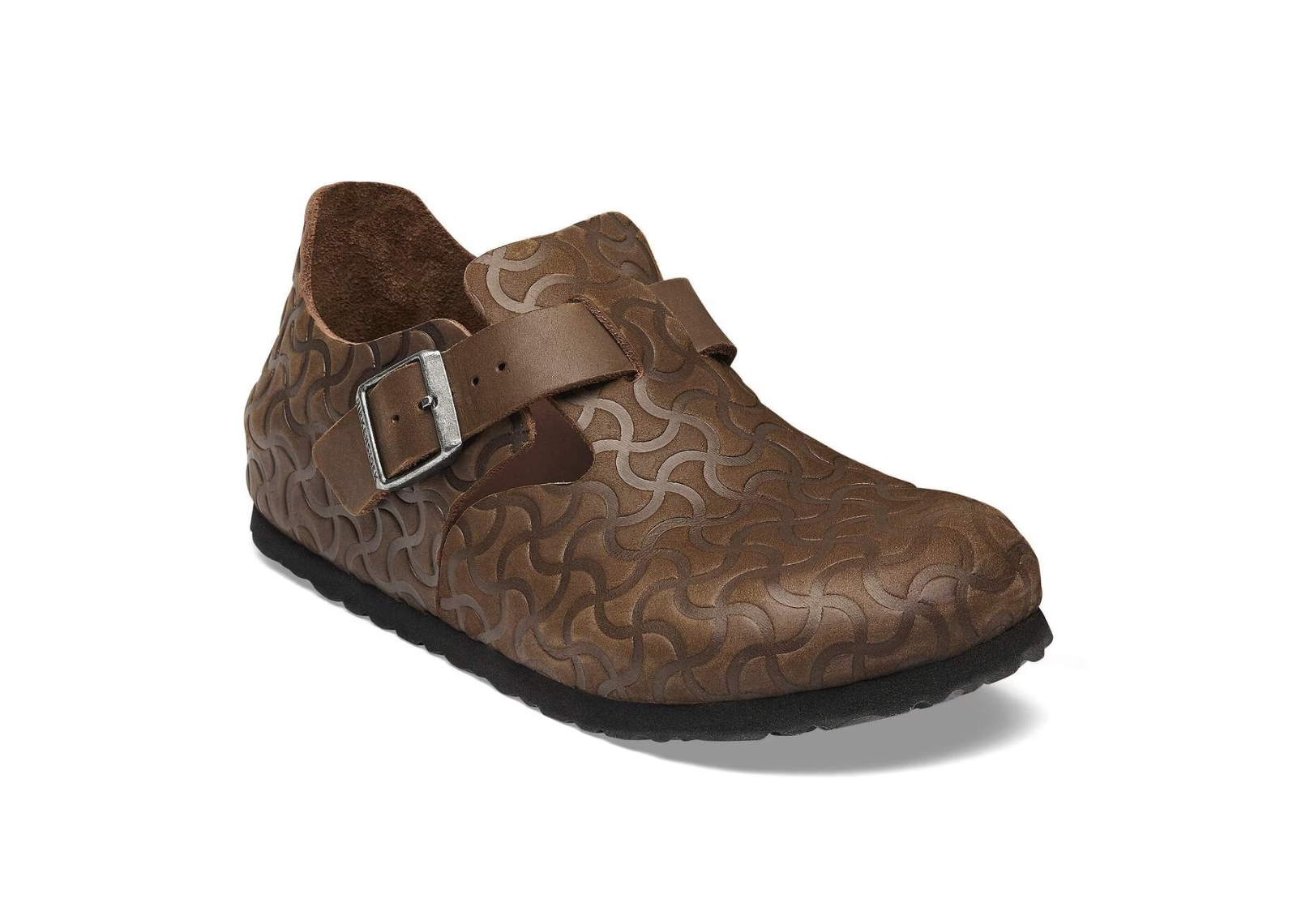 birkenstock london single strap natural leather embossed carafe 2 1