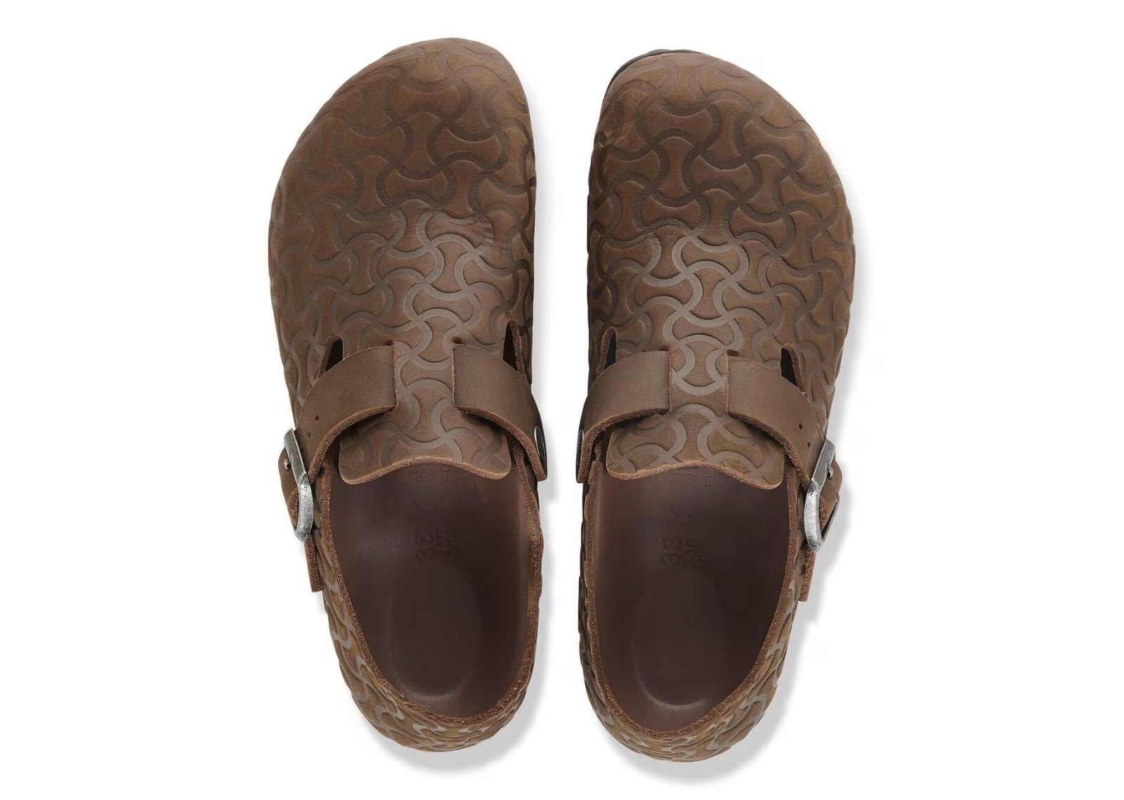 birkenstock london single strap natural leather embossed carafe 3 1