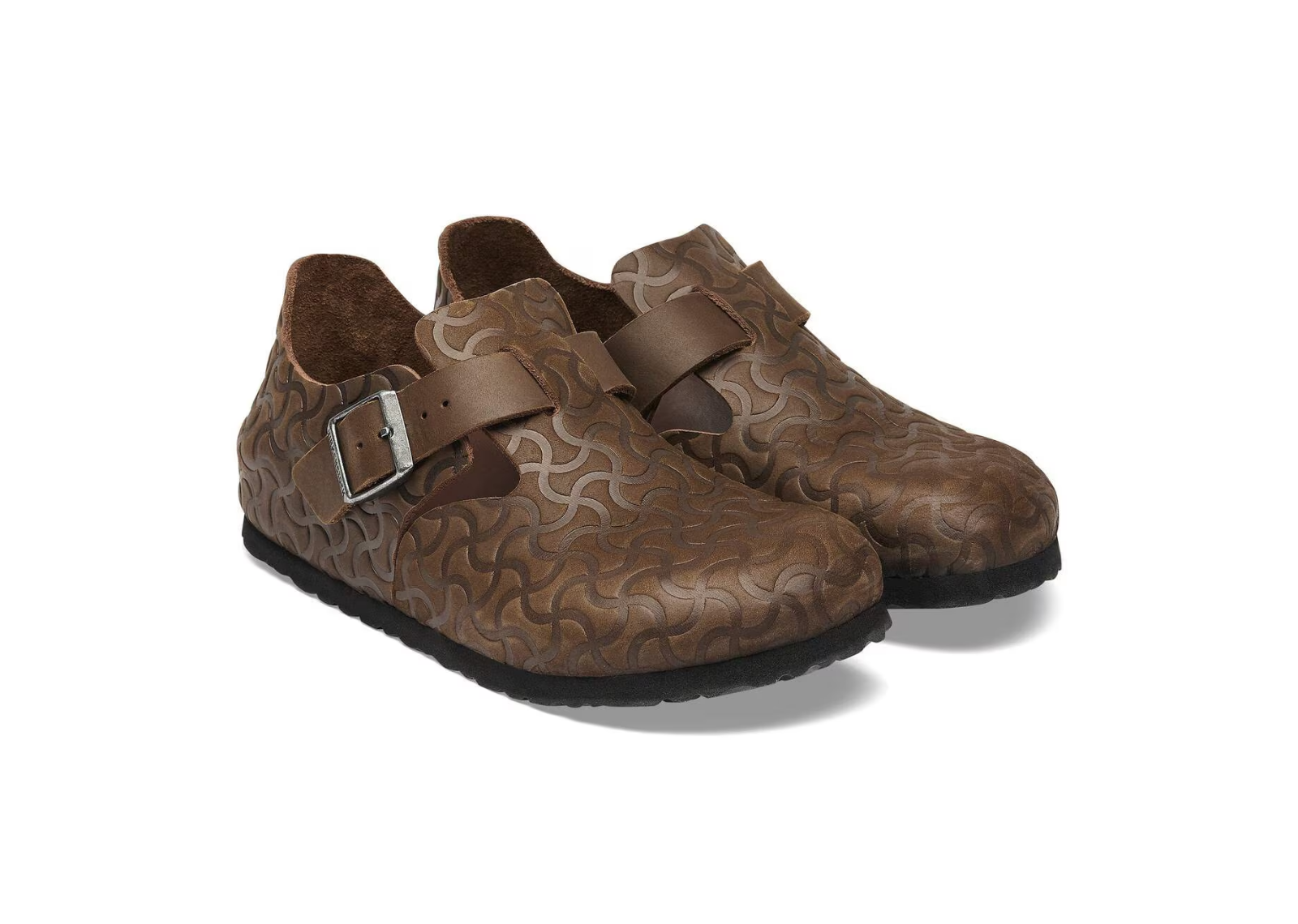 birkenstock london single strap natural leather embossed carafe 4 1