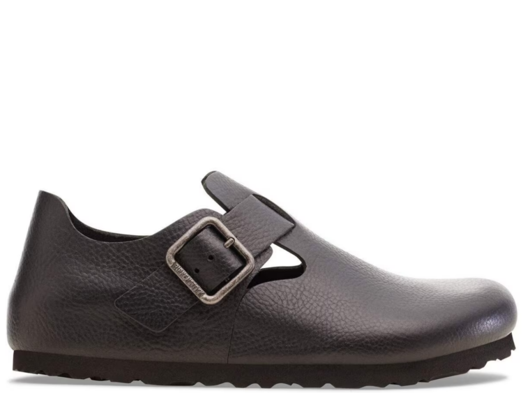 birkenstock london wire buckle natural leather vintage wood black 1 1