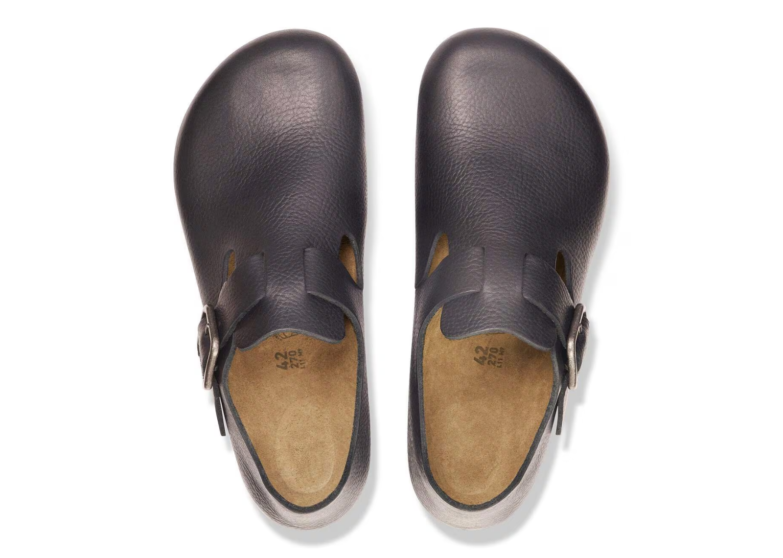 birkenstock london wire buckle natural leather vintage wood black 2 1