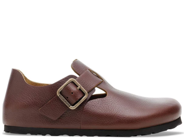 birkenstock london wire buckle natural leather vintage wood roast 1 1