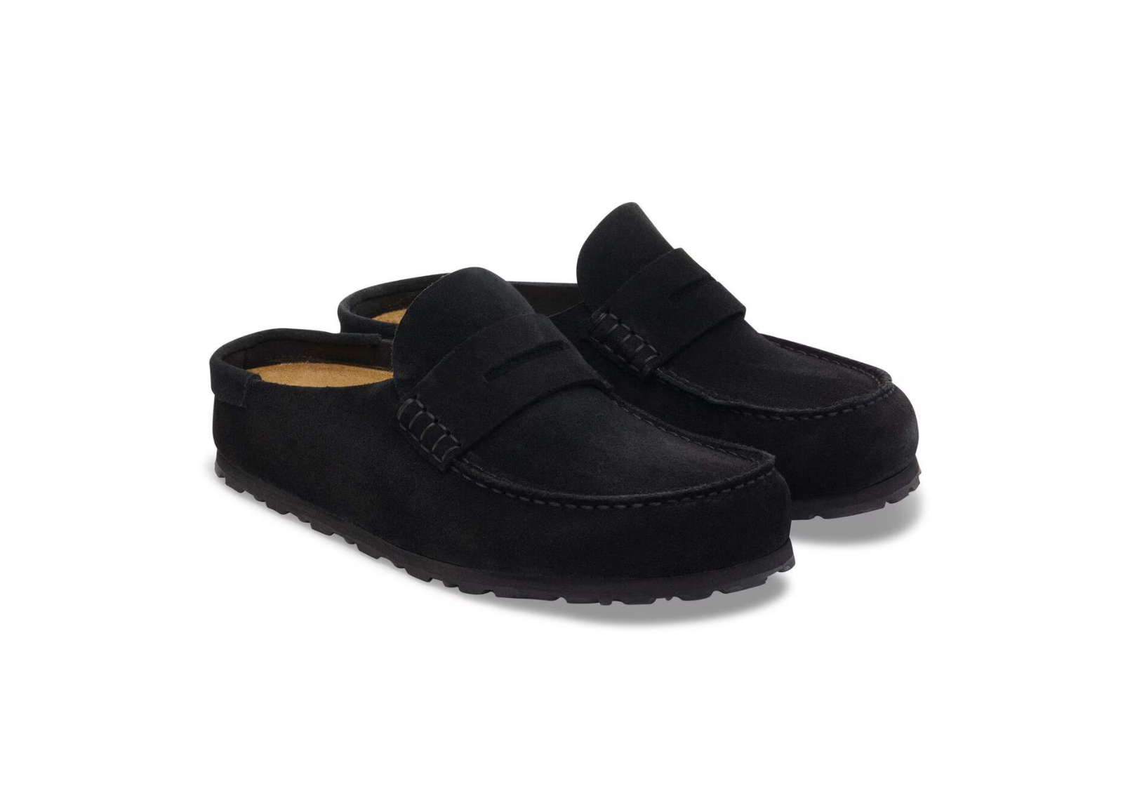 birkenstock naples wrapped suede leather black 2 1