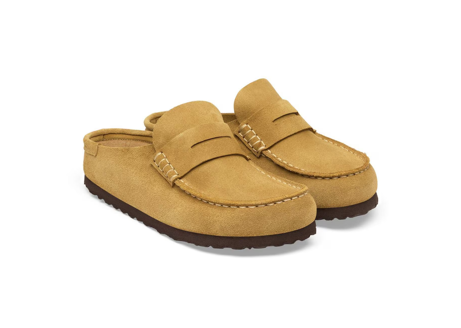 birkenstock naples wrapped suede leather cork brown 2 1