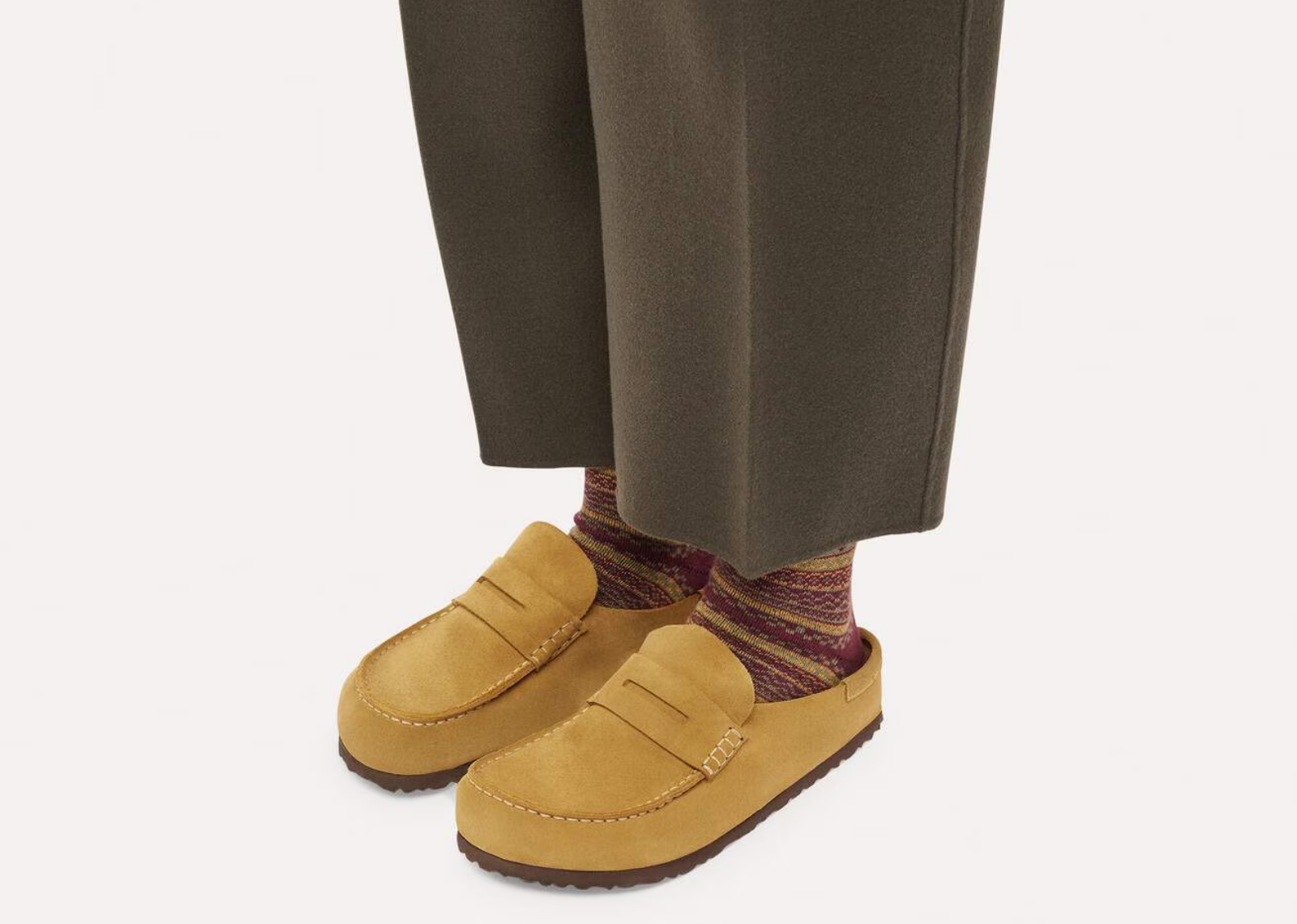 birkenstock naples wrapped suede leather cork brown 5 1