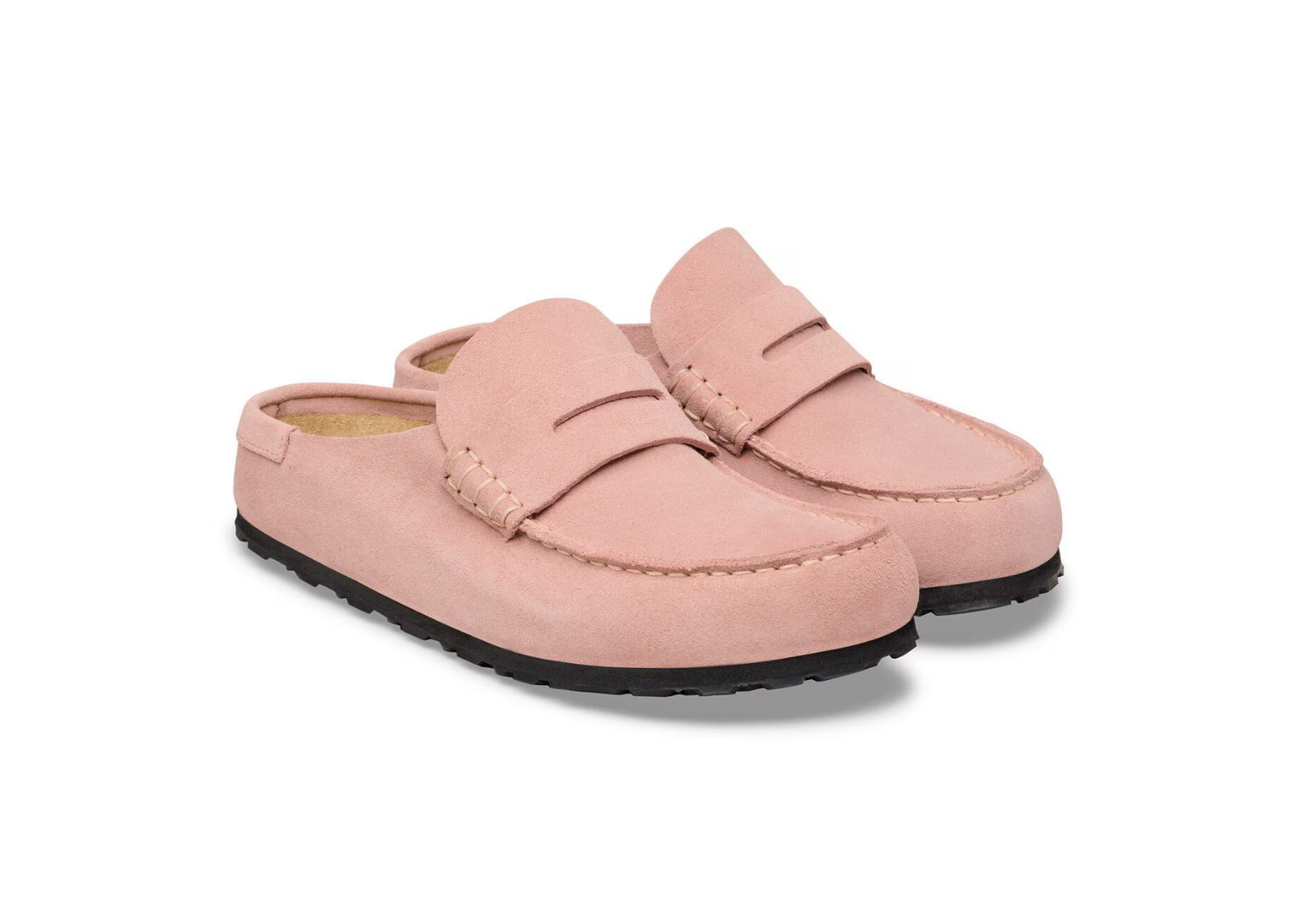 birkenstock naples wrapped suede leather pink clay 3 1