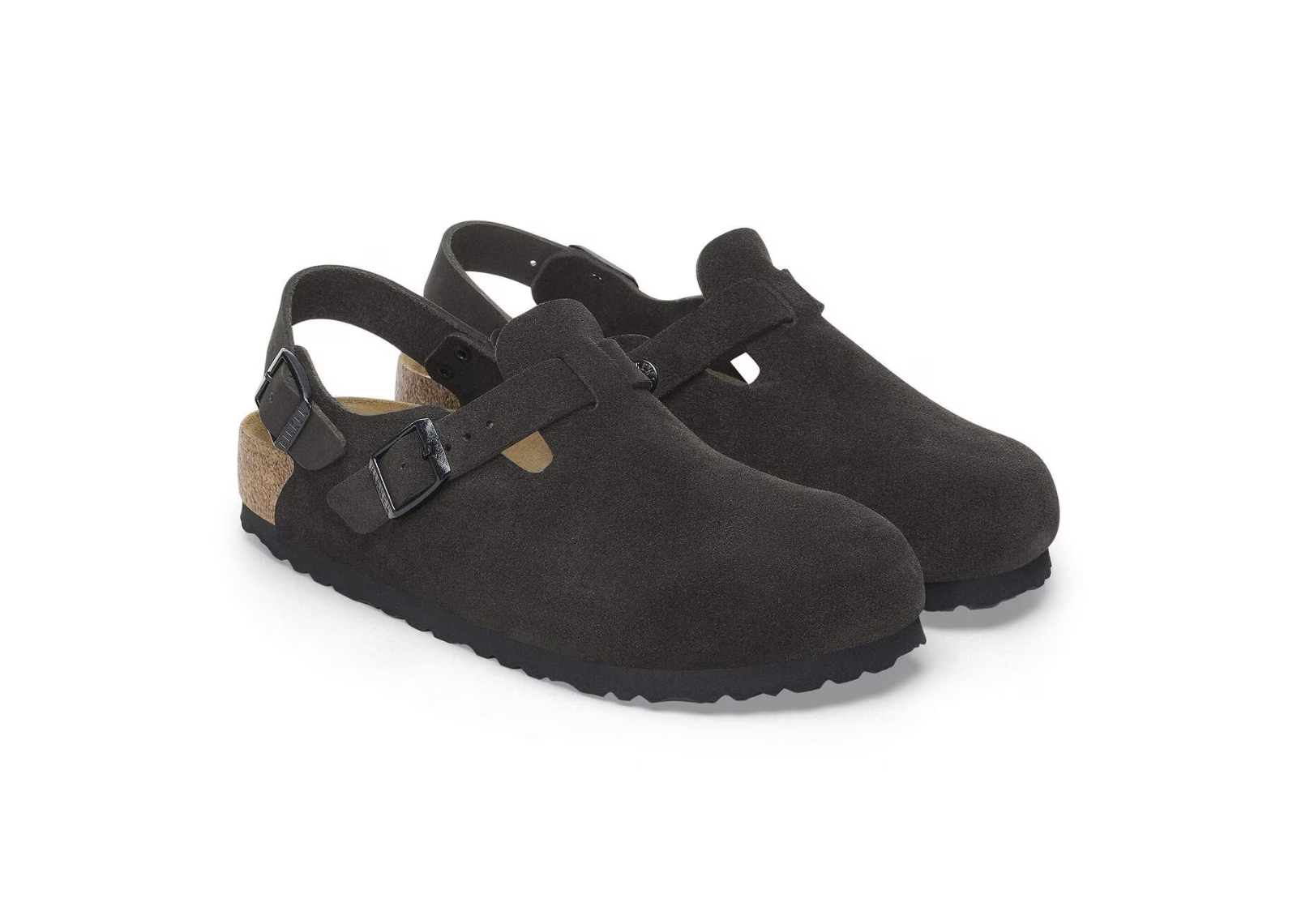 birkenstock tokio suede leather black 2 1