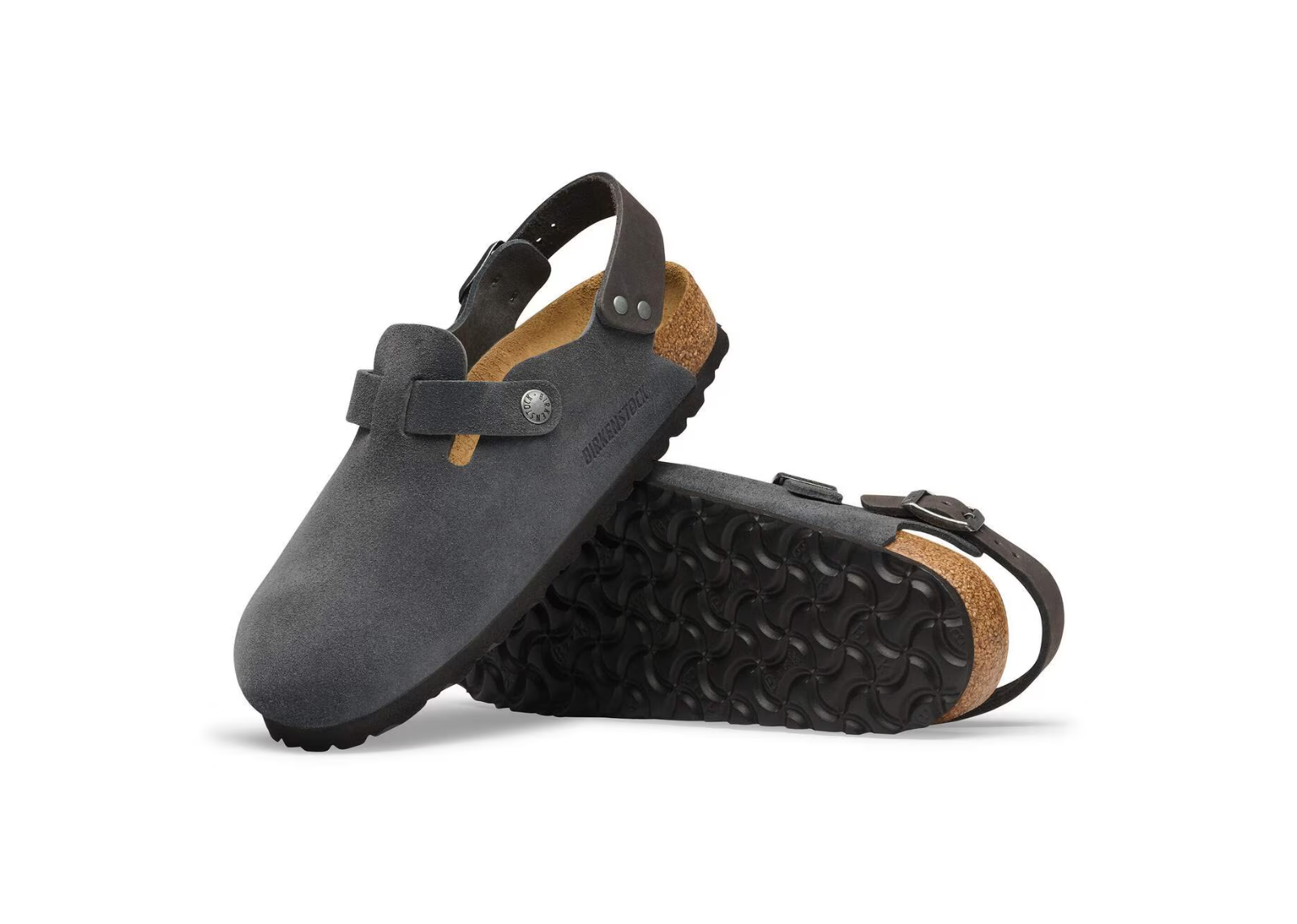 birkenstock tokio suede leather charcoal 3 1