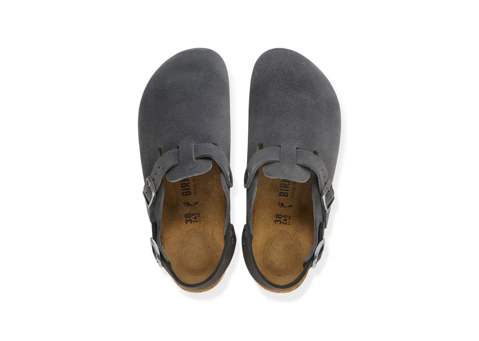birkenstock tokio suede leather charcoal 4 1
