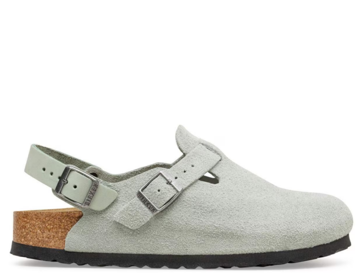 birkenstock tokio suede leather pure sage 1 1