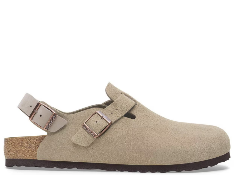 birkenstock tokio suede leather taupe 1 1